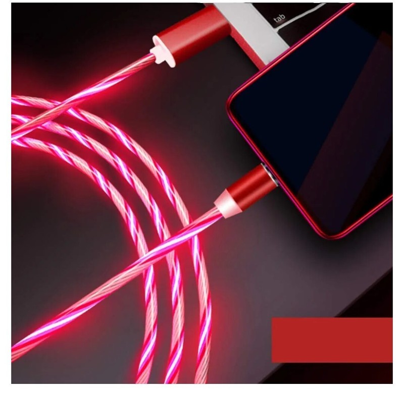 Phone Charger Pink Glowing Candy Flowing Magnetic 3 Attachments gallery