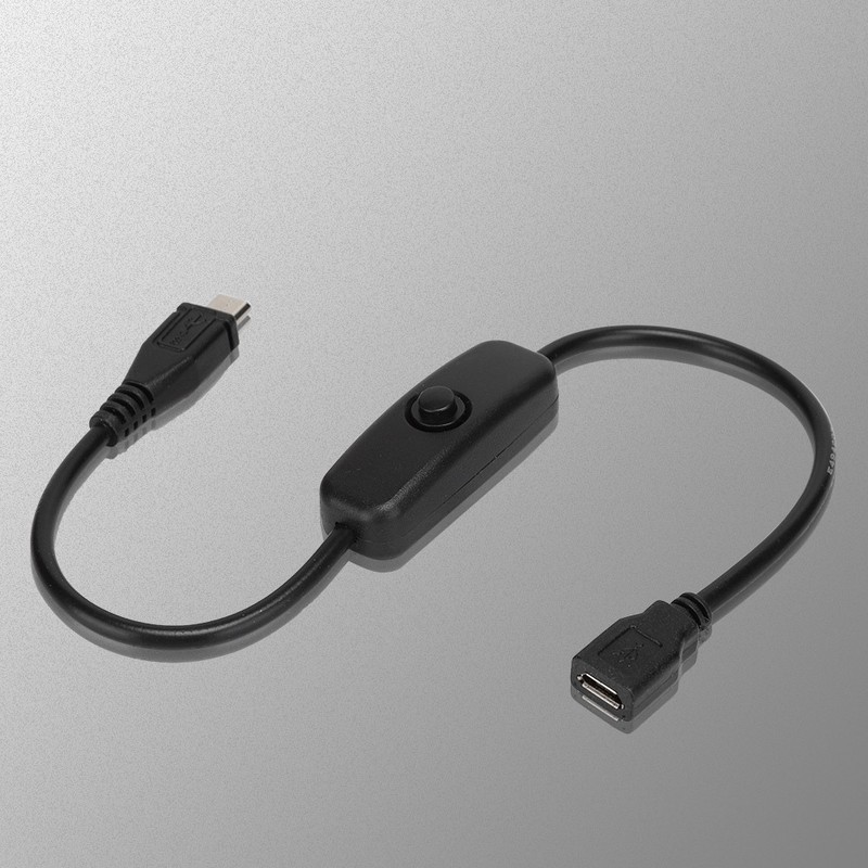 Micro USB Female-Male Extension Cable With 501 Button Switch For gallery