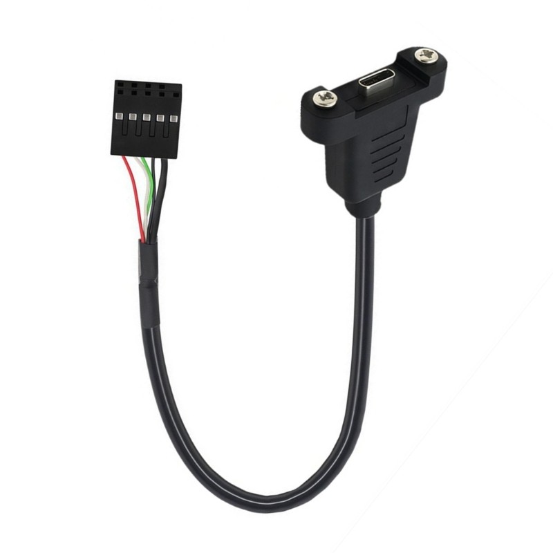 Type C Female to 9-Pin USB Header Cable, 20CM Internal USB 2.0 Wire gallery