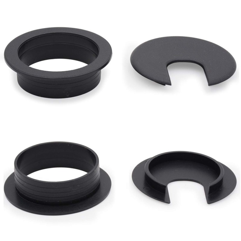 Famgee 12 Pack 2 Inch Black Desk Grommet Kit Wire Cable Hole Cover gallery