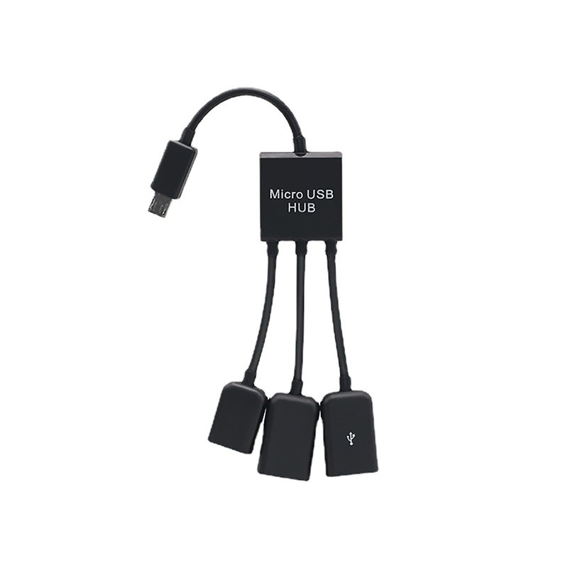 to Female Double USB 2.0 Host OTG Adapter Cable for Smartphone Keyboards 3 Po... gallery