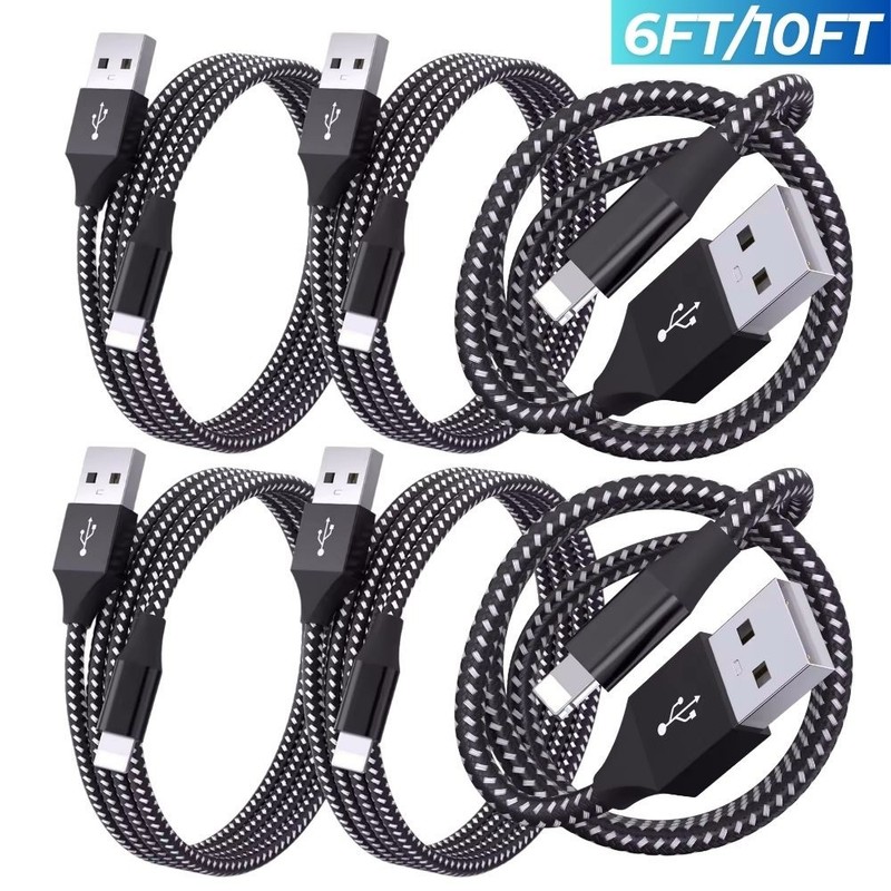 Heavy Duty 6FT/10FT Charging Cord Fast Charger Cable For iPhone XR 11 12 13 14