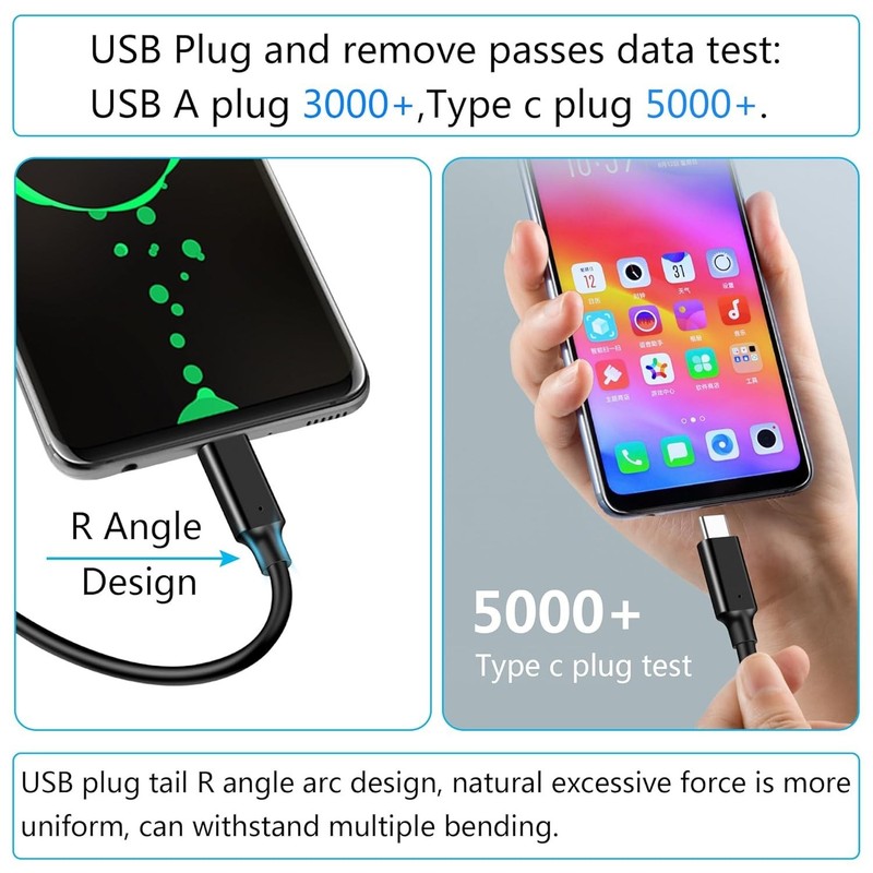 10Gbps USB C Cable 1.5FT, USB C to USB A 3.1/USB 3.2 Gen 2 10Gbps Data Sync C... gallery