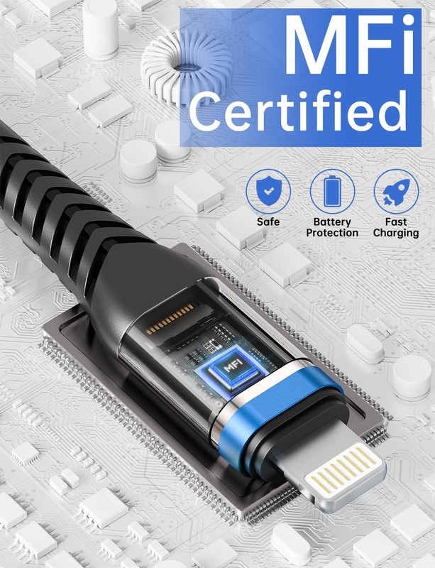 3FT Lightning Cable 3Pack MFi Certified iPhone Charger Cable USB Apple Chargi... gallery