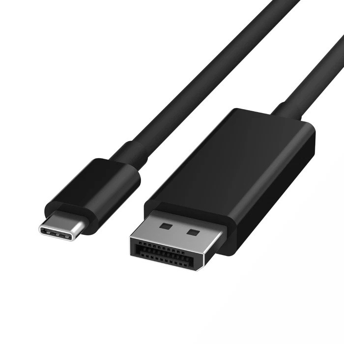 Lot of 2 Dell USB Type-C to DisplayPort 2 ft Cables N1NM8 CPKV5