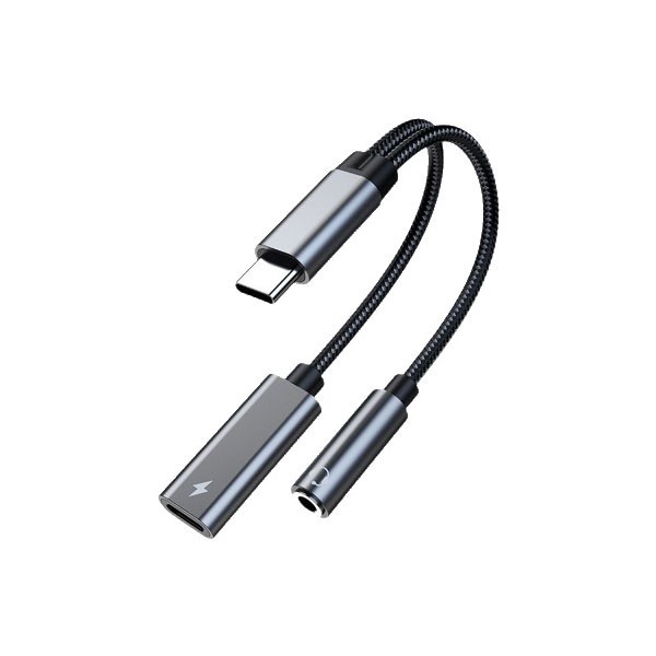 2 in 1 Type-C USB C to 3.5mm AUX Audio Headphone Jack Adapter Charger Cable LOT gallery
