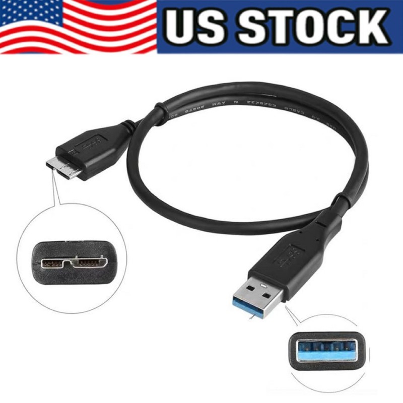 Micro USB 3.0 Cable High Speed Data SYNC For HDD External Hard Drive LOT