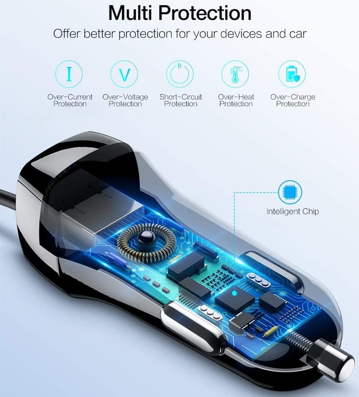 For Galaxy Tab S7/S8/S9/11 11" 36W Fast Car Charger USB-C Power Adapter Coiled gallery
