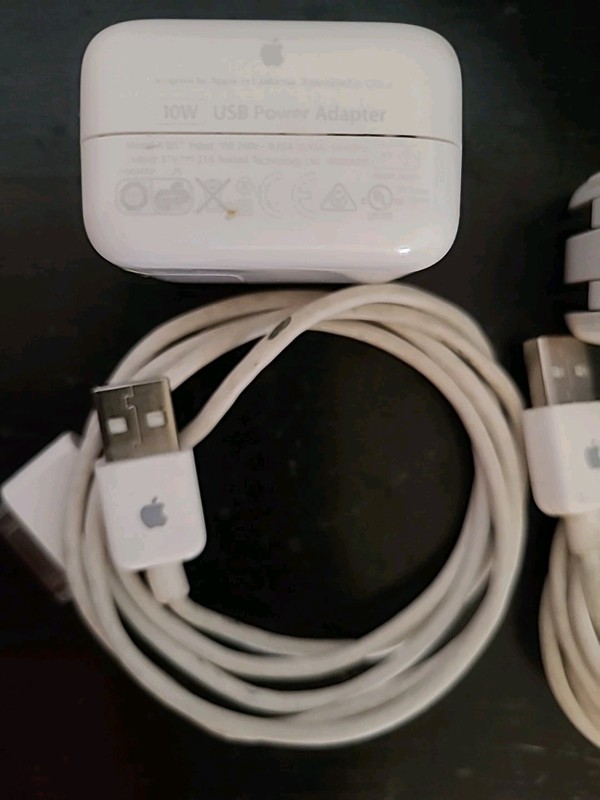 2 GENUINE APPLE 10-Watt USB Power Adapter iPhone Phone Charger 10W A1357 $15