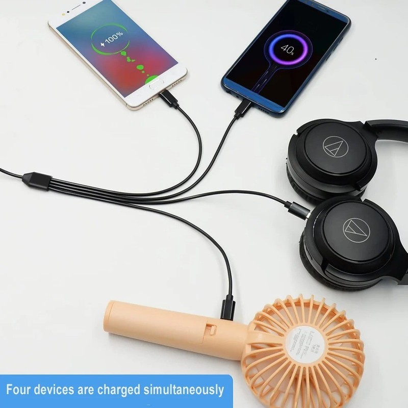 4 in 1 USB A to USB C Multi Charging Cable Micro USB Type C Splitter 5V gallery