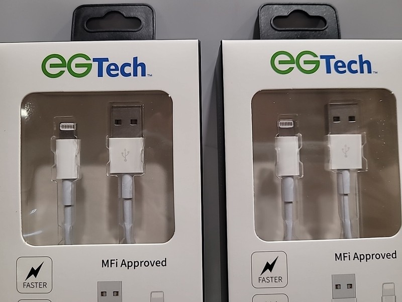 egTech 3 ft White Braided Cord USB-C to apple Cable for Apple Devices, SET OF 2! gallery
