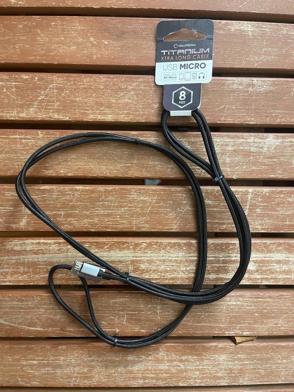 Bulk Of 229 Titanium Micro USB Cables 8ft - OC32