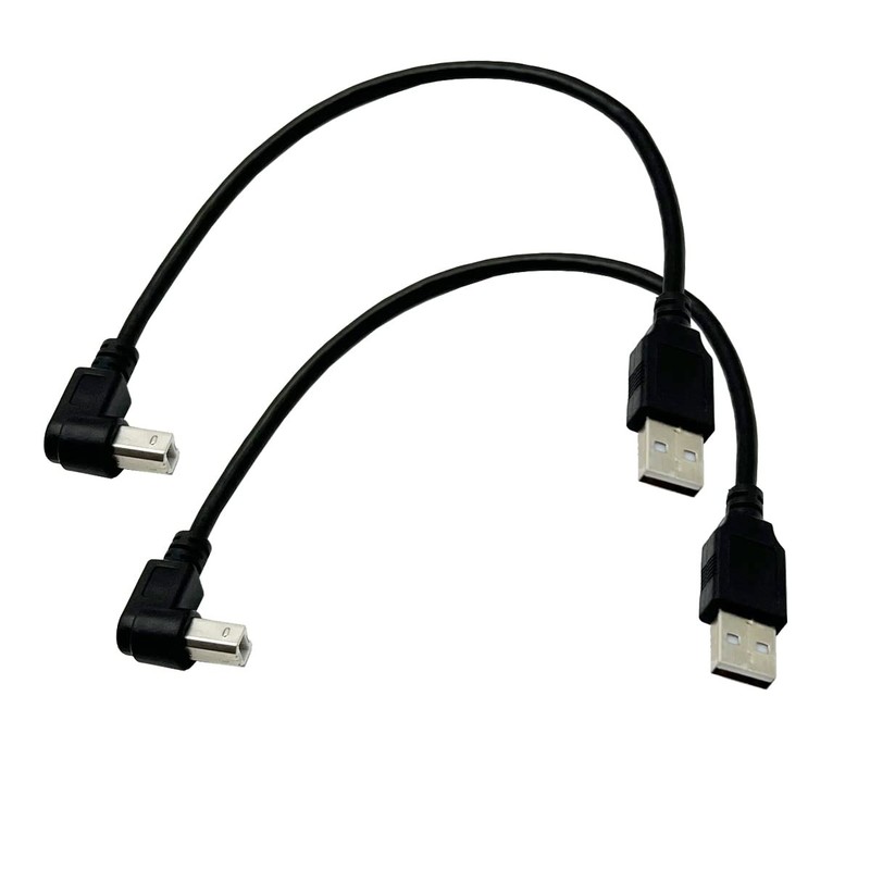 Angled Printer Cable; 2Pack USB to Printer Adapter Cables;90 Degree USB 2.0 A…