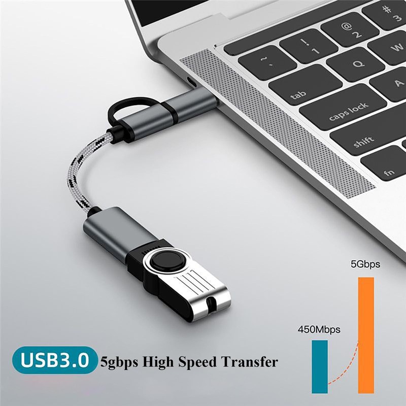 2 PCS 2In1 OTG Cable USB To Type C Micro USB Adapter 5Gbps High Speed gallery