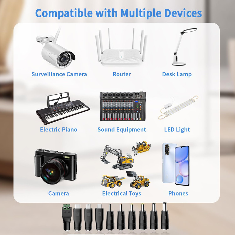 Universal Charger Power Core, 5V USB to DC 5.5X2.1Mm, Charging Cable Set with 5V gallery