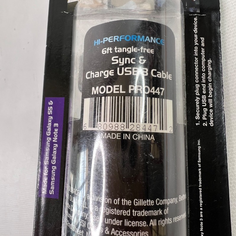 New Duracell PRO440 Micro USB Charge Sync Cable Samsung Galaxy S5 & Note 3 gallery