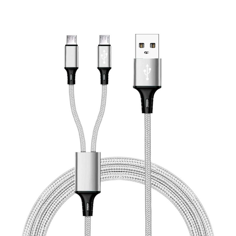 High-Quality 6ft Dual Micro USB Charge Cable - Ideal for Gadgets and More gallery