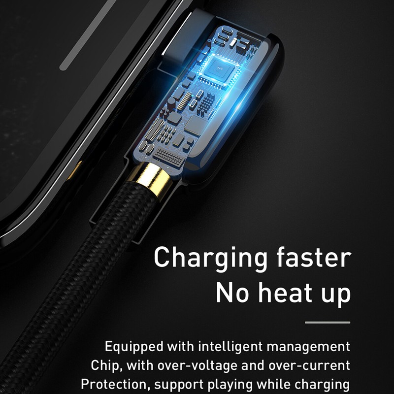 Elbow LED Fast Charger USB Cable for iPhone 14 13 12 11 Pro XS Max XR 7 8 6 Plus gallery