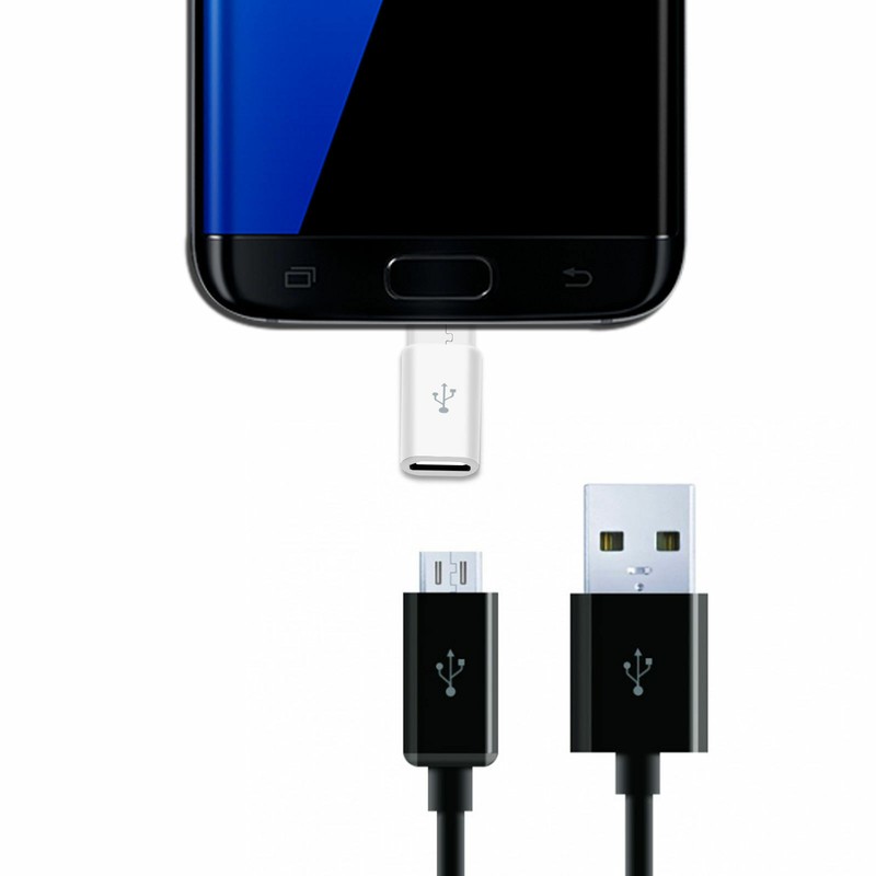 2PC Micro USB Female to Type C Male Adapter Converter Micro-B to USB-CConnector gallery