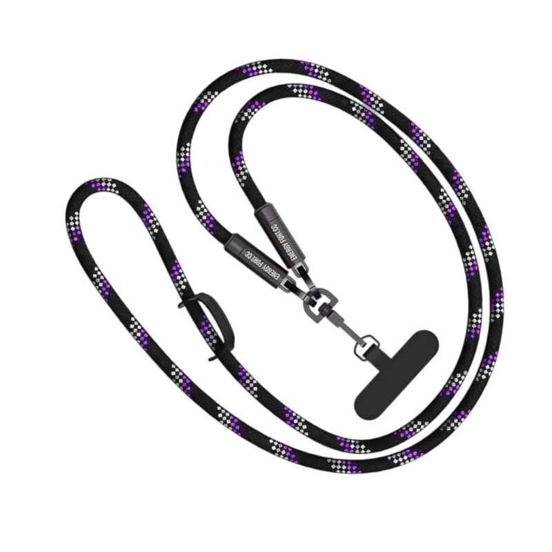 Crossbody Phone Lanyard Straps with Patches Adjustable Braided Neck Straps gallery