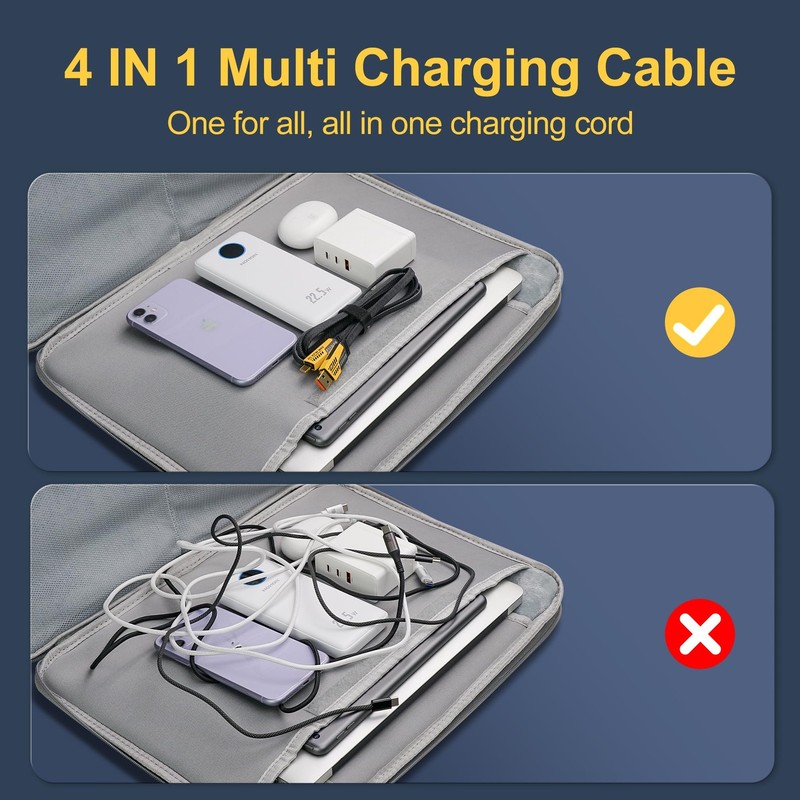 Multi Charging Cable, 4 in 1 Universal Fast Charging with USB A/USB C to Type C gallery