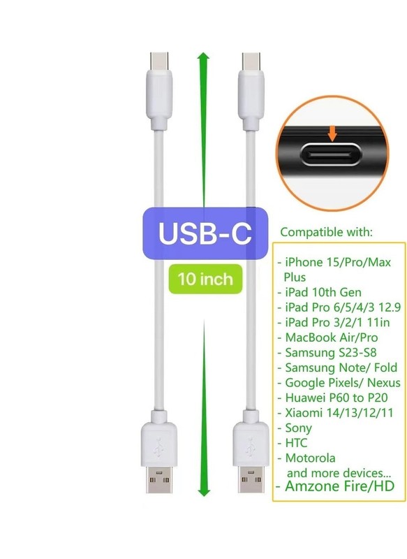 Short USB Cable 5 Variety Pack 10-PCS Mixed 5 Varieties X 2PCS (10-inch) Comp... gallery