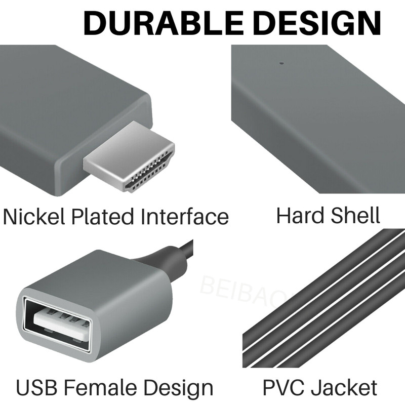 USB HDMI Cable 1080P Phone to Digital TV HDTV AV Adapter For iPhone iPad Android gallery