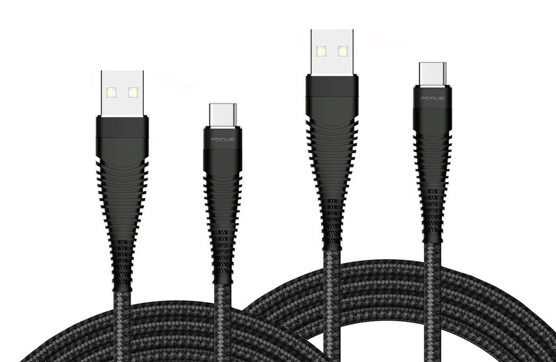 6ft and 10ft Long USB-C Cables Fast Charge TYPE-C Cord Power for Cell Phones
