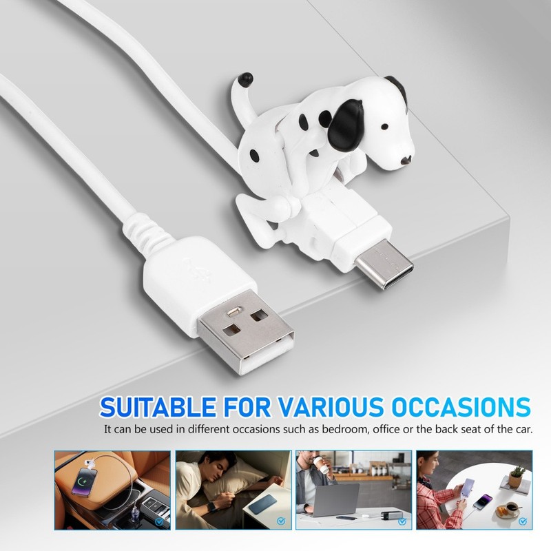 3 Count Funny Dog Charger Cable Usb-c Charging Phone Chargers Cord Humping gallery