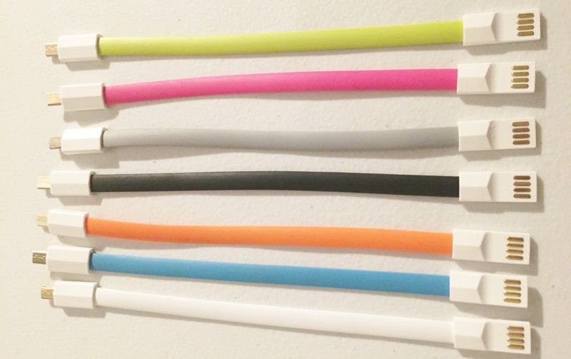 50 Lot MAGNETIC FLAT 8" 20cm charge cables FOR galaxy s6 s7 MICRO USB data sync