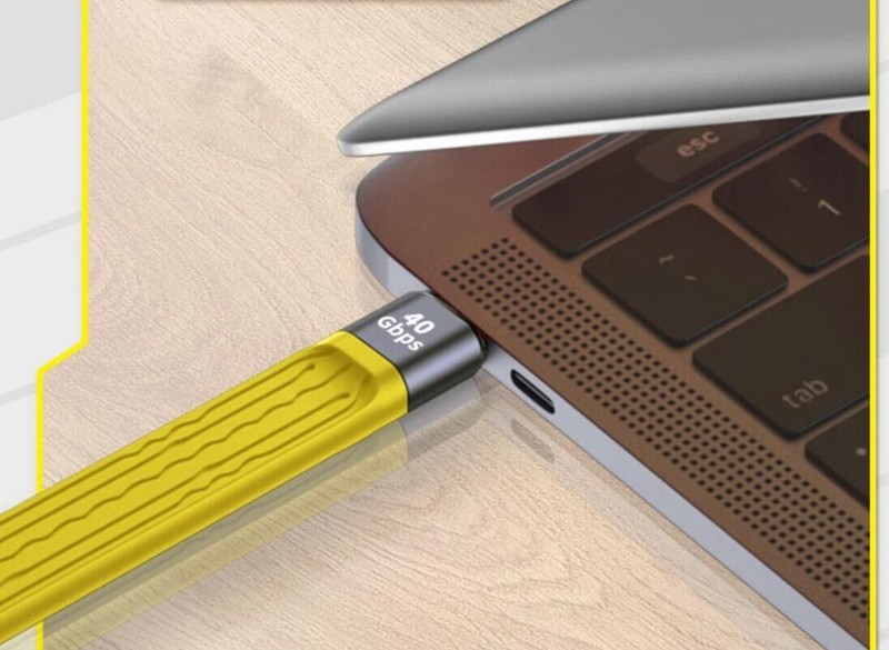 USB Type C Male to Male Flat Cable 14CM Data Transmission Max 40Gbps PD 100W 5A gallery