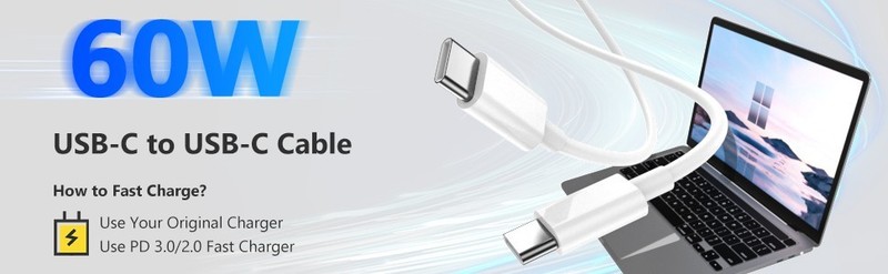 4 Pack 3FT 60W Type USB C to USB C Cable iPhone 16/16 Pro/15/15 Pro/Max/Plus iPa gallery