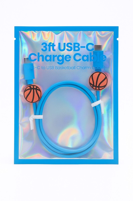 USB C Charging Cable basketball charm For Controller/Tablet/IPad/Phones/Samsung