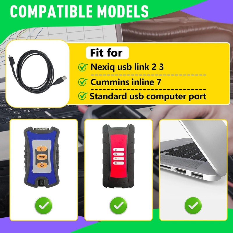 404032 for Nexiq USB Link 2 3 Cable, Cable Replacement Fit for Cummins Inline 7 gallery