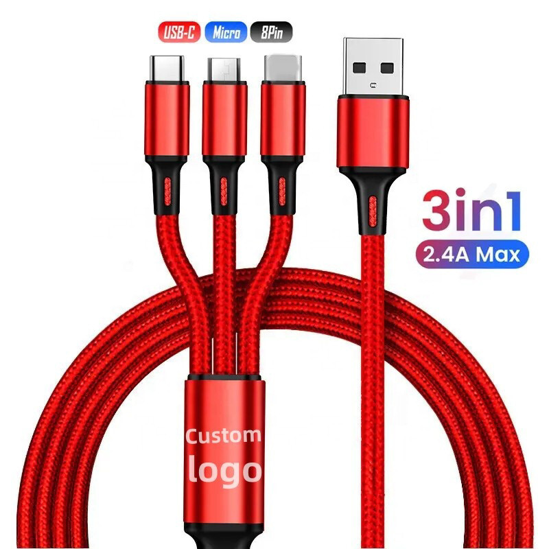 3 in 1 Fast USB Charging Cable Universal Multi Function Cell Phone Charger Cord gallery