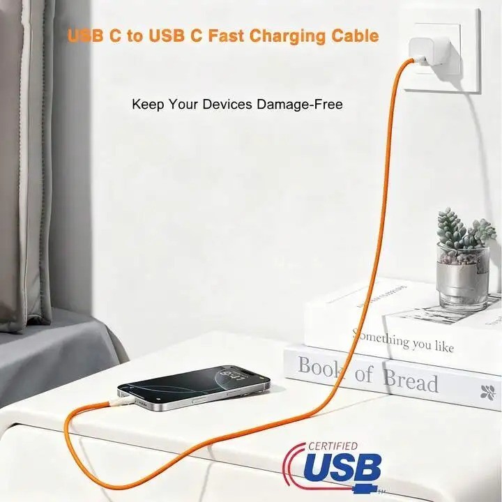 USB-C to Type C Fast Charging Cable for iPhone 17 16 15 Nylon Data Cable 2M gallery