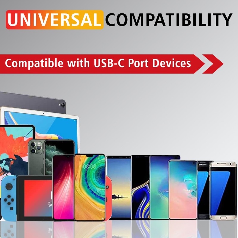 3-Pack Black Braided USB A to USB C Type-C Fast Charging Data Charger Cable Cord gallery