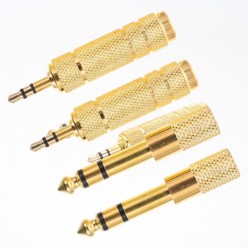 4 Pcs Adapter Zinc Alloy Mini Amp Guitar Headphone Jack Microphone gallery