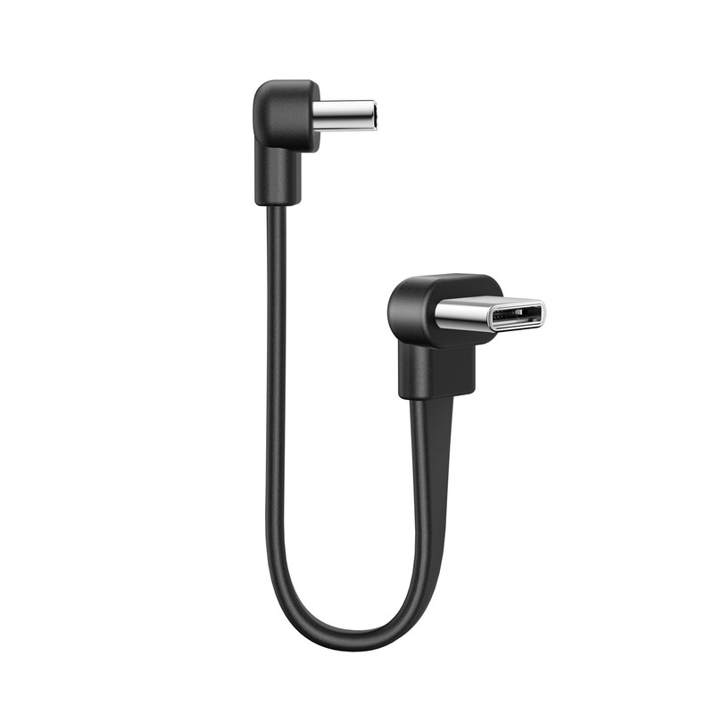 Short USB C Cable, 4 Inch Flat Dual USB C Cable Right Angle, 60W PD Type C Fast