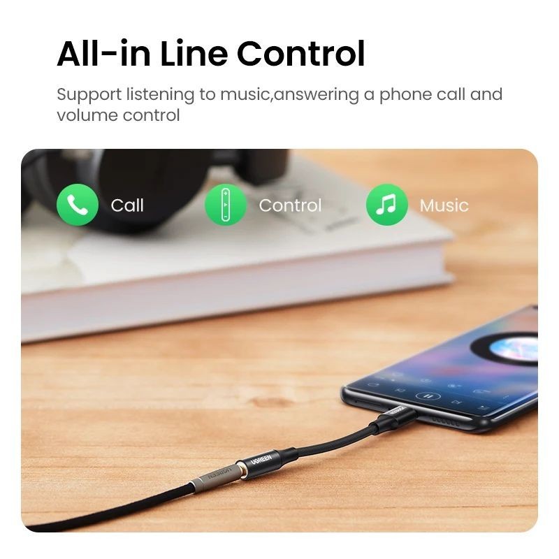 UGREEN USB-C to 3.5mm Headphone Adapter Aux Cable for Android Phones gallery
