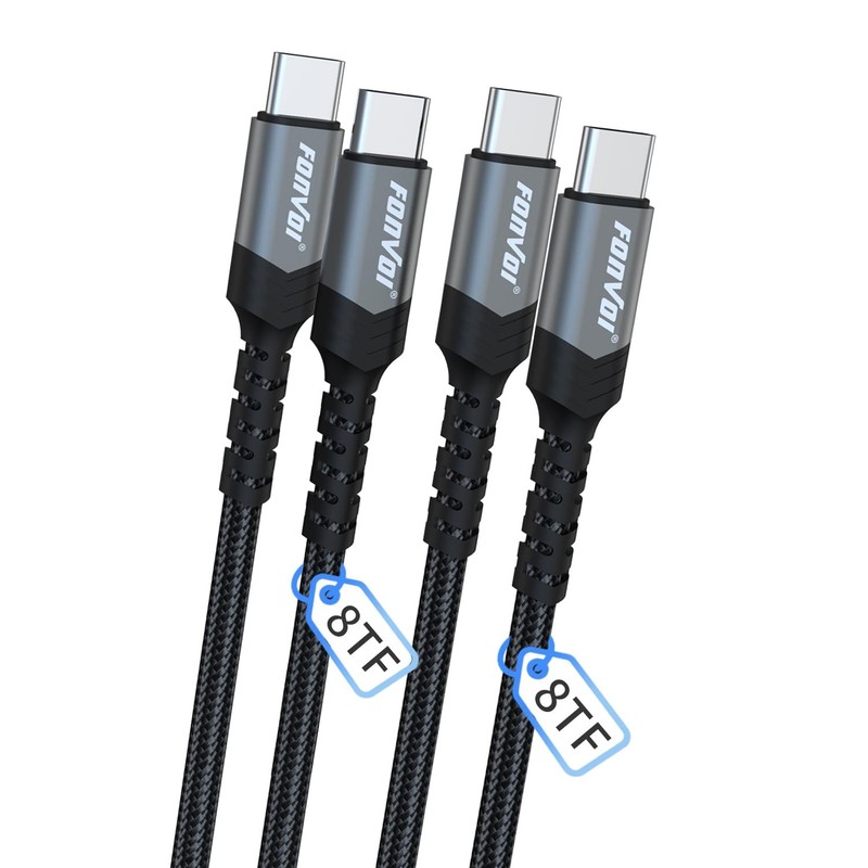 2 Pack USB C to C Cable For iPhone 15 Fast Charging Cord 4FT Power Wire Lead gallery