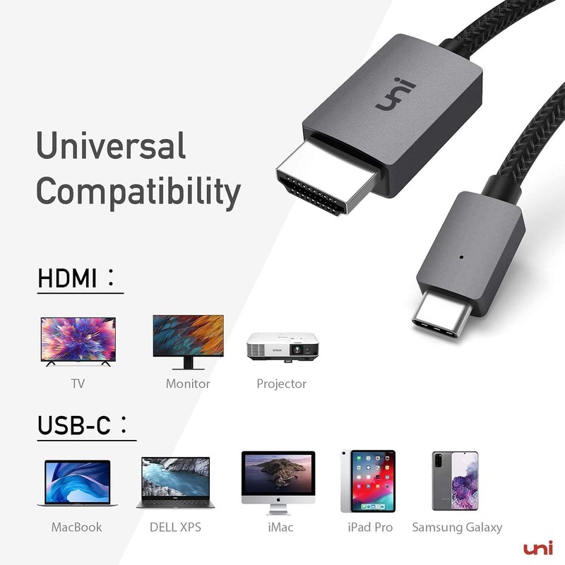 USB to HDMI Cable 15FT 4K30Hz, -Way USB Input to HDMI Output Cable, [Thunderb... gallery