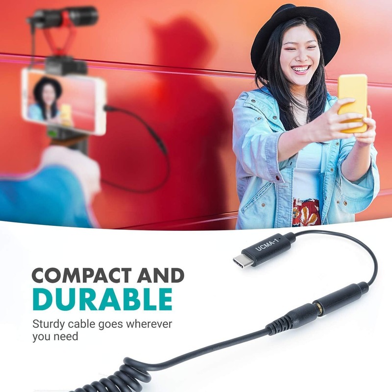 Movo UCMA-1 Female 3.5mm TRS To USB-C Adapter Cable gallery
