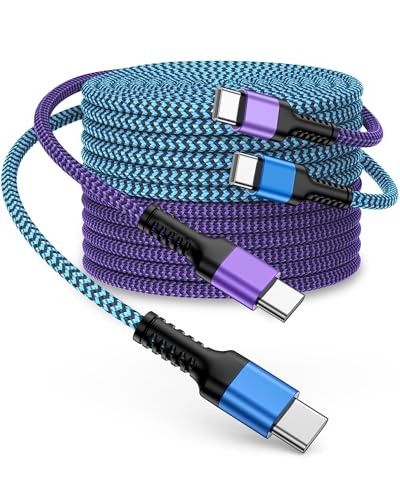Apple iPhone 15/16 Charging Cord USB C, 6FT Blue, Purple USB C to C Cable gallery