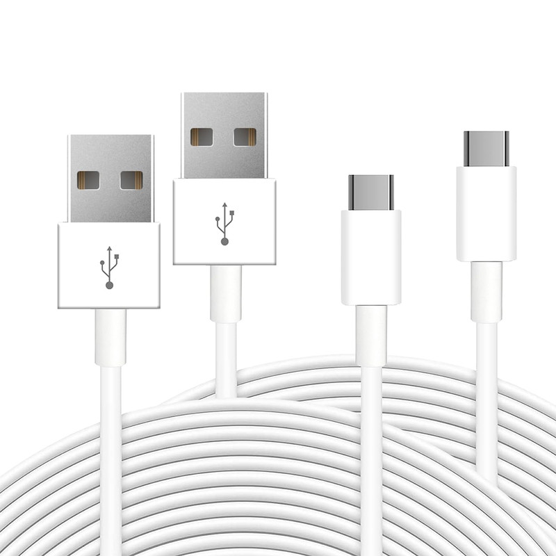 2 Pack 16.4Ft/5M Long USB C Cable, Durable USB a to USB C Charging and Data Sync