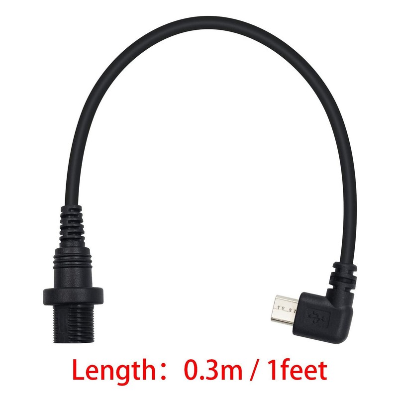Left Angle Micro USB Mount Extension Dash Flush Dashboard Cable Car Motorcycle gallery