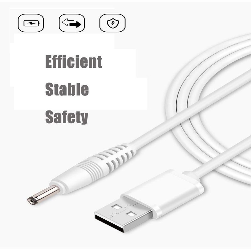 5V USB Power Cord to DC 3.5x1.35mm Barrel Adapter Charging Cable White gallery