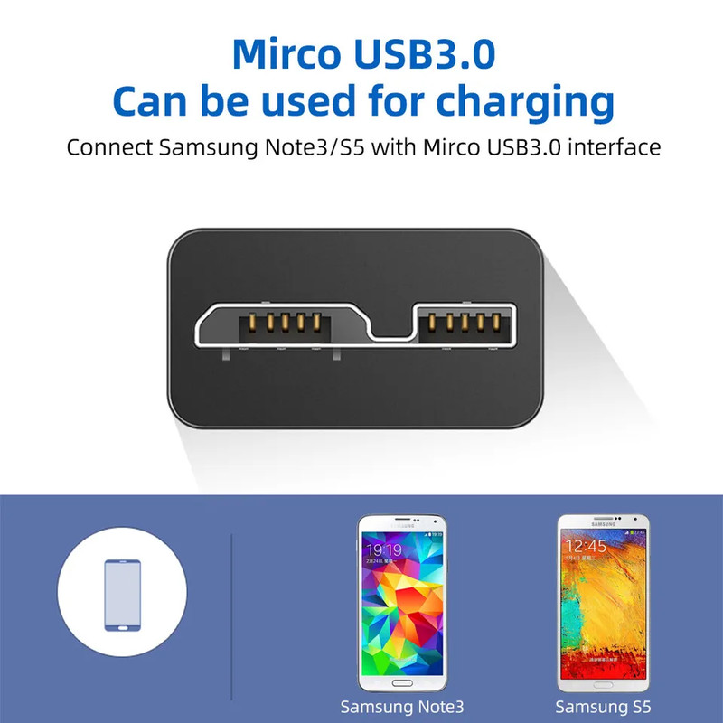 Micro USB 3.0 Cable High Speed Data SYNC For HDD Portable External Hard Drive gallery
