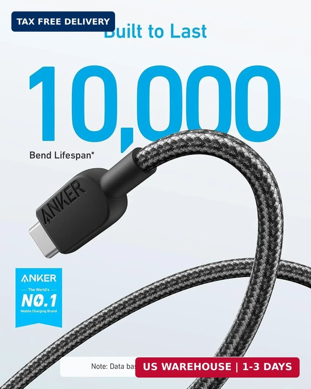Anker USB A to USB C Cable, Charger Cord (4 Pack, 3FT), for iPhone 17 Series,Sam gallery