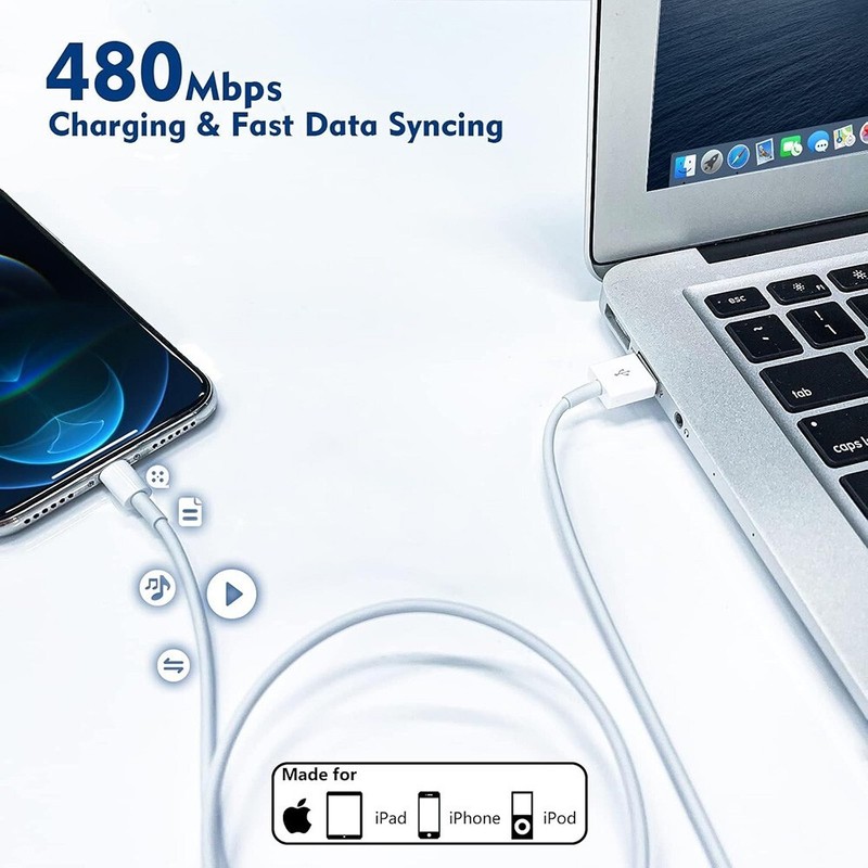 2 Pack USB Wall Charger Fast Charging Cable For iPhone 6 7 8 X XR XS 11 12 13 14 gallery
